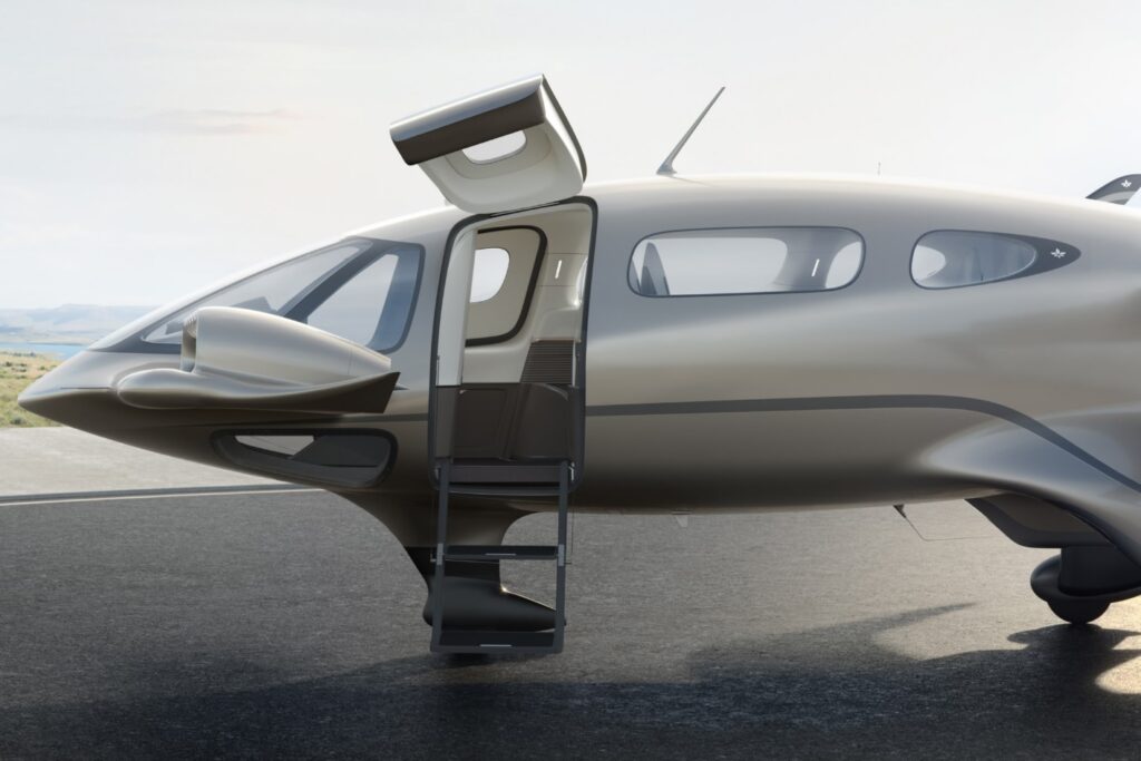 Aeronave elétrica Lilium Jet foi exposta na NBAA 2024.